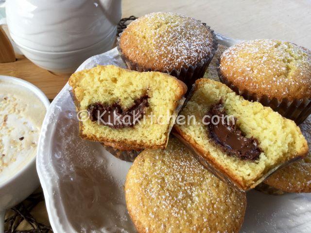 muffin con cuore di nutella