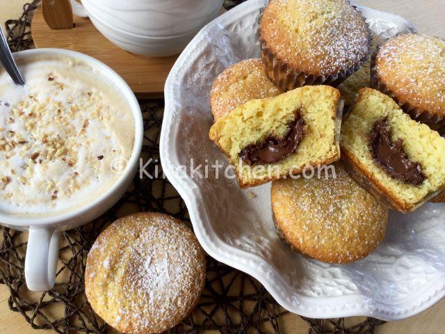 muffin con cuore di nutella