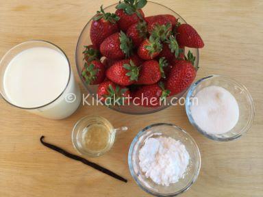 ingredienti crema sbriciolata alle fragole