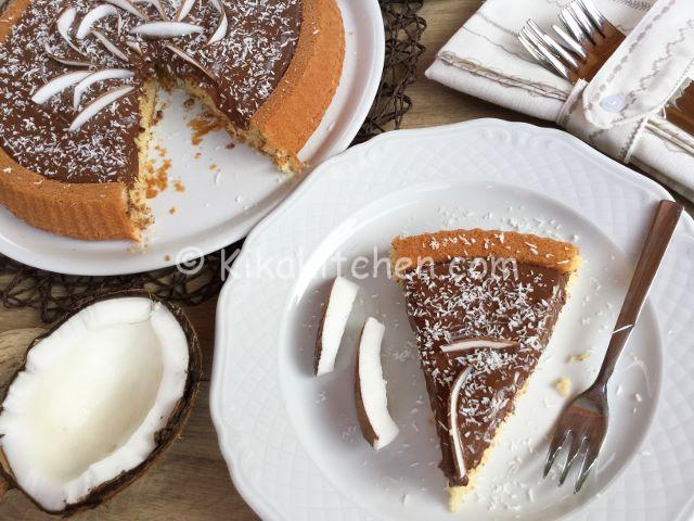 Crostata Morbida Cocco E Nutella Con Base Soffice Al Cocco Kikakitchen