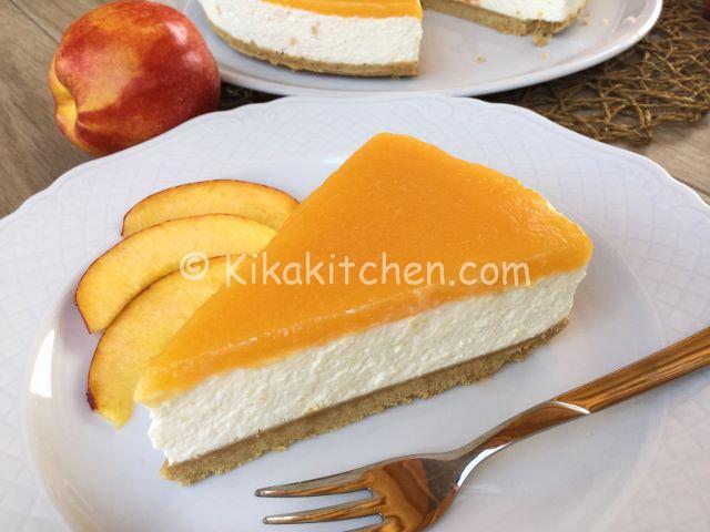 cheesecake alle pesche senza cottura