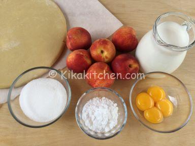 ingredienti crostata di pesche