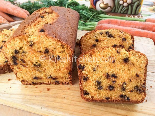 plumcake carote e gocce di cioccolato