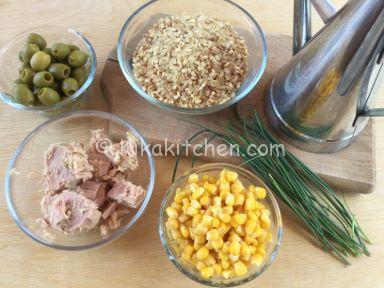 ingredienti insalata di riso farro e orzo