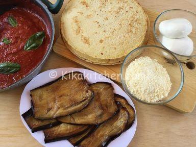 preparazione crepes alla parmigiana