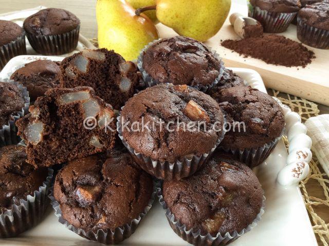 muffin pere e cioccolato