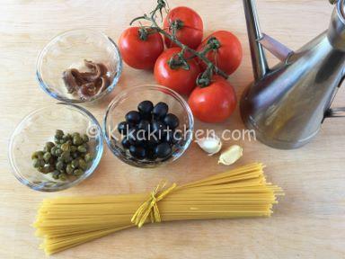 ingredienti pasta alla puttanesca