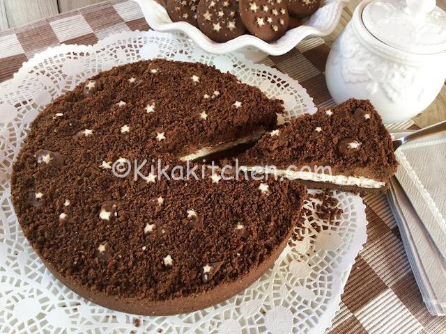 torta sbriciolata con pan di stelle