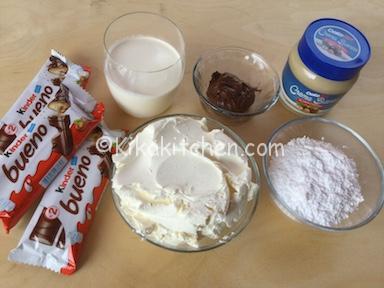 ingredienti cheesecake kinder bueno