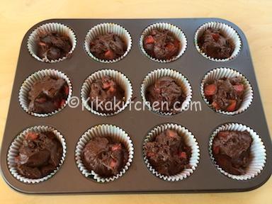 ricetta muffin cioccolato fragole