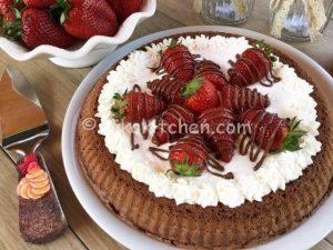 crostata morbida cioccolato panna e fragole bimby