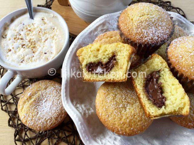 muffin con cuore di nutella bimby