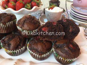 muffin fragole e cioccolato bimby