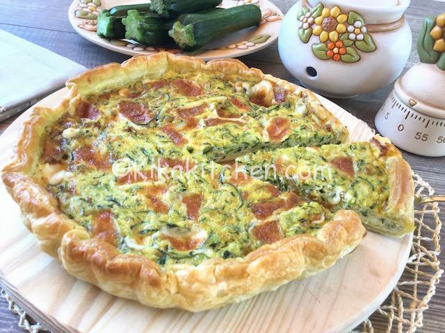 Torta salata di zucchine. Ricetta facile | Kikakitchen
