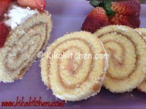 rotolo con crema alla fragola bimby