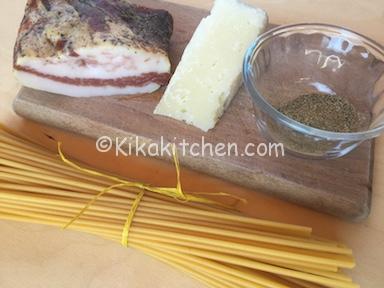 ingredienti pasta alla gricia