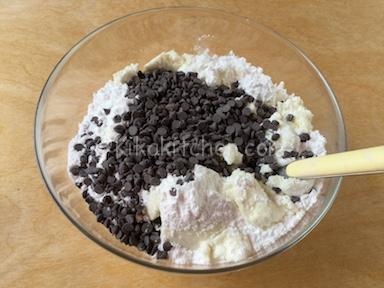 ricotta e gocce di cioccolato