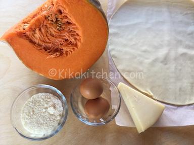 ingredienti torta di zucca salata