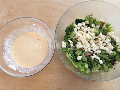 preparazione torta salata co broccoli