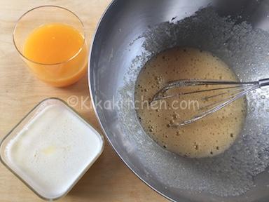 dolci con succo d'arancia