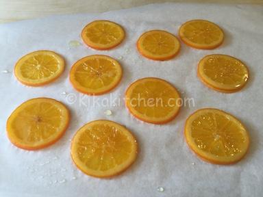 fette arancia caramellata