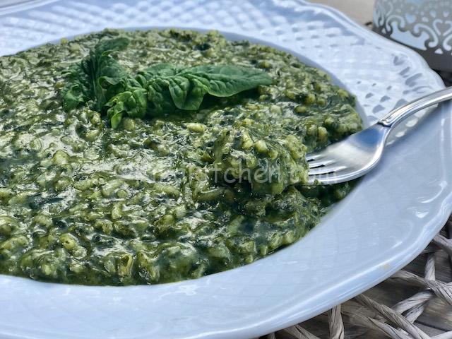risotto con gli spinaci