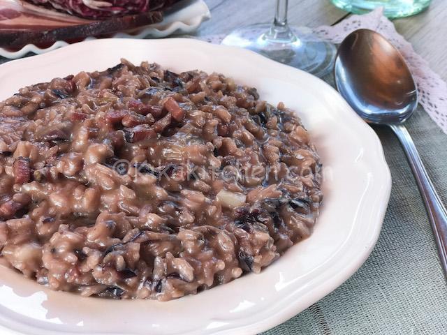 risotto radicchio e speck