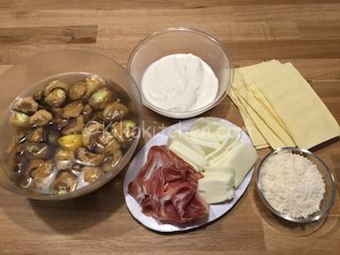 ingredienti lasagne ai carciofi