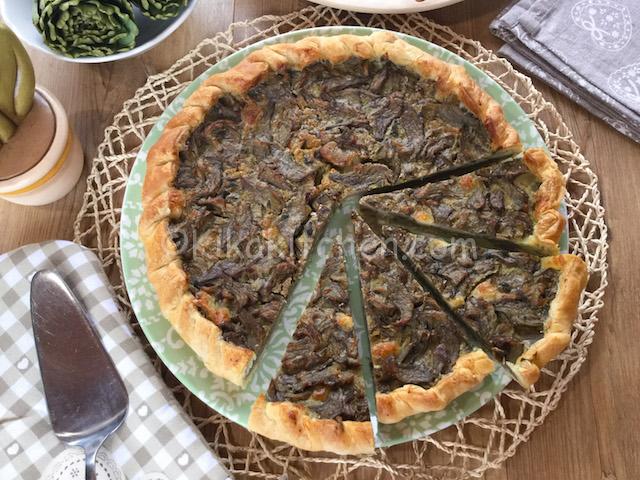 torta salata con carciofi