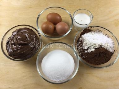 ingredienti rotolo al cioccolato con nutella