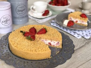 torta fredda fragole e mascarpone