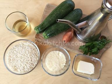 ingredienti risotto con zucchine