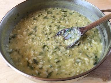 risotto cremoso con zucchine