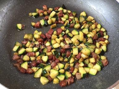 zucchine e pancetta