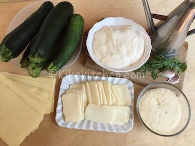 ingredienti lasagne con zucchine