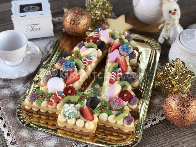 cream tart di natale