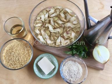 ingredienti risotto ai carciofi