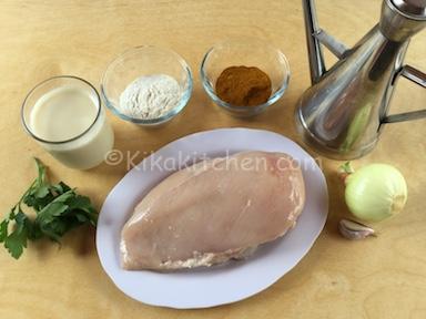 ingredienti pollo al curry